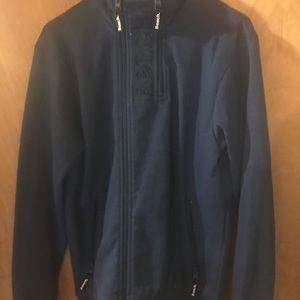 Dark Blue Bench Zip Up Sweater